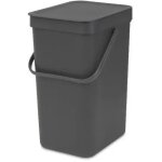 Brabantia poubelle 12 l grey - sort & go
