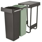 Brabantia poubelle encastrable 2 x 30 l - sort & go built - in