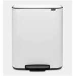Brabantia poubelle à pédale 2 x 30 l blanche - bo 211447 Brabantia poubelle à pédale 2 x 30 l blanche - bo 211447