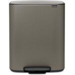 Brabantia poubelle  pdale 2 x 30 l platinium - bo