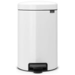 Brabantia - poubelle à pédale, acier inoxydable, blanc, 12 l Brabantia - poubelle à pédale, acier inoxydable, blanc, 12 l