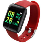 Bracelet sport bluetooth fr�quence cardiaque et tension art�rielle (rouge)