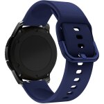 Bracelet universel en silicone tys pour montre connectée 20 mm bleu foncé Bracelet universel en silicone tys pour montre connectée 20 mm bleu foncé
