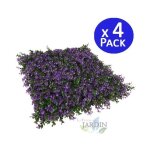 Lot de 4 mur v�g�tal artificiel brise - vue verdissement balcon cl�ture de jardin, avec treillis, feuilles ...