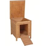 No brand - poulailler en bois lisbon pour poulets et lapins 42x52x43 cm, cabane en bois avec une couverture ...