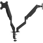Bras pour moniteur double 27 pouces max ressort � gaz 20 kg - vidaxl