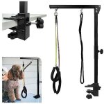 Bras de toilettage pliable pour animaux de compagnie - rglable en hauteur - 35 pouces - avec pince et ...