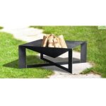 Brasero en acier pieds crois�s design non peint