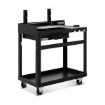 Brasero - barbecue charbon valencia - grille rglable en hauteur, en acier chrom de 54 x 48 cm - sur ...