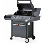 Brasero - barbecue emma gun metal 3 feux + 1 side - flexigrill - jusqu'� 10 convives - surface de cuisson ...