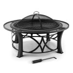 Bras�ro - blumfeldt ronda brasero � 95cm - bras�ro barbecue - grill protection �tincelles m�tal bruni ...