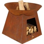 Fancy flames - vasque porte bches en mtal 60 cm