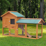 Clapier lapin exterieur xxl rampe enclos 1470x520x855 deluxe bois impermable tiroir en mtal galvanis ...