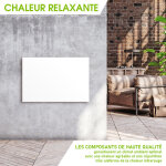 Brast - panneau rayonnant mural 300w blanc 60x40x2, 5cm pour un climat très agréable, ip44 anti - surchauffe, ... Brast - panneau rayonnant mural 300w blanc 60x40x2, 5cm pour un climat très agréable, ip44 anti - surchauffe, ...