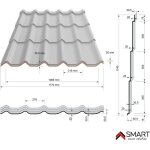 Bravo the smart solution - tuile de toiture m�tallique nordic coloris spanish roof granada dimensions ...