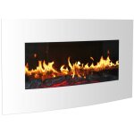 Cheminee electrique blanche venezia 90cm 2000w breakling