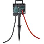 Brennenstuhl 1154450 multiprise de jardin 4 prises avec pic h07rn - f3g1, 5 + c�ble de 10 m
