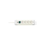 Multiprise premium plus avec interrupteur � voyant lumineux - h05vv - f 3g1, 5 4 prises / 1, 80m - blanc ...