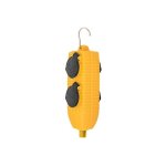 Powerblock bloc 4 prises mobile � clapet sans c�ble ip44 - jaune