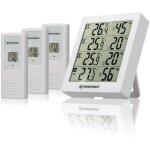 Bresser - thermo / hygromtre quadro - blanc - 3 capteurs extrieurs