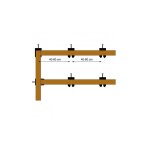 Bricobois - mix de 200 cales fourchettes pour lambourdes de terrasse bois