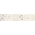 Bricoflor - frise murale pour salon | frise papier peint arbre gris & beige | frise tapisserie motif ...