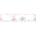 Bricoflor - frise papier peint rose pour chambre de bb | frise papier peint lovely kids lphant rose ...