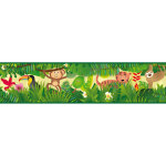 Bricoflor - frise papier peint vert | frise enfant animaux de la jungle lovely kids | frise murale idale ...