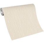 Bricoflor - papier peint beige cr�me stri� salon | tapisserie beige salon & chambre � coucher | papier ...