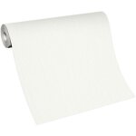 Bricoflor - papier peint blanc uni stri� salon & chambre � coucher | tapisserie blanche unie chambre ...