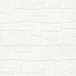 Bricoflor - papiers peints pour entr�e | papier peint imitation pierre couleur claire | tapisserie pierre ...