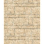 Papier peint imitation pierre beige pour salon tapisserie brique beige trompe l'oeil couloir papier peint ...