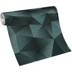 Bricoflor - papier peint moderne bleu � motif graphique | tapisserie � motif g�om�trique tendance | papier ...