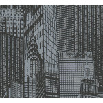 Bricoflor - papier peint new - york moderne pour chambre ado | papier peint bande d�corative gris & blanc ...