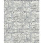 Bricoflor - papier peint pierre trompe l'oeil gris moderne tapisserie tendance imitation pierre grise ...