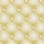 Bricoflor - papier peint trompe l'oeil jaune | papier peint original aspect cuir avec diamant dor� | ...