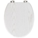 Abattant wc - - effet bois blanc 45x37. 5 cm