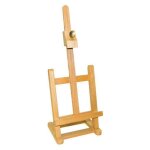 Chevalet de table portatif en bois de pin - beige - l 16 x l 14 x h 41 cm - livraison gratuite