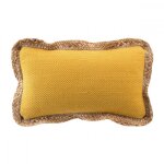 Coussin déhoussable 30 x 50 cm akina ocre - coton & polyester avec jute - livraison gratuite Coussin déhoussable 30 x 50 cm akina ocre - coton & polyester avec jute - livraison gratuite