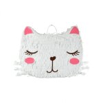 Pinata chat - blanc - h 32 cm - livraison gratuite Pinata chat - blanc - h 32 cm - livraison gratuite