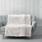 Bricoline - plaid 180 x 220 cm imitation fourrure marilou naturel