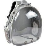 Bricoline - sac � dos avec capsule pour le transport des animaux - gris - h 44 x p 33 cm - livraison ...