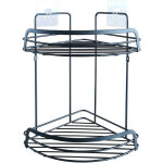 Bricoline - serviteur de douche d'angle noir 22x32 cm