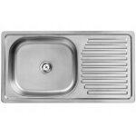 Bricoline - vier en acier 1 bac avec �gouttoir 40x75cm avec siphon + trou