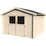 D�cor et jardin - abri de jardin bois flovene 326x326 cm - surface utile : 9 m� - �paisseur : 28 mm - ...