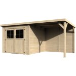 Dcor et jardin - abri de jardin bois paradis 463x236cm - surface utile abri : 5, 24 m + appentis - ...