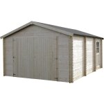 Dcor et jardin - garage bois garodeal 386x519cm - surface utile : 17, 75m - paisseur : 34 mm - couleur ...