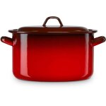 Briebe - ignea faitout � induction 30cm, marmite 12, 5l avec couvercle acier �maill� tous feux rouge