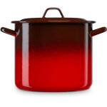 Briebe - ignea marmite � induction 32cm, faitout 19l avec couvercle acier �maill� tous feux rouge