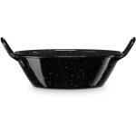 Briebe - levante po�le � paella induction 45cm, acier �maill�, casserole profonde 12, 2l tous feux noir ...